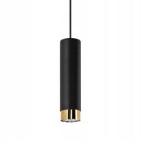 Lampex Spot sufitowy Glori Czarna Złota Metalowa Ø8cm 40W G9
