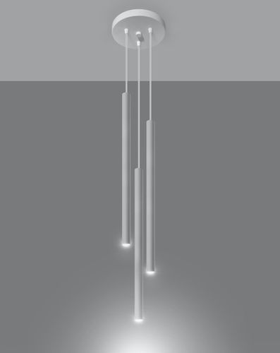 LAMPA wisząca Pastelo SL.0467 Sollux metalowa OPRAWA zwis kaskada tuby sople białe na Arena.pl