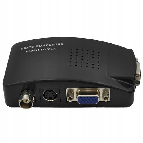 KONWERTER SYGNAŁU WIDEO S-VIDEO BNC AV VGA DO VGA Z PRZEWODAMI GRATIS na Arena.pl