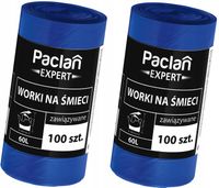 WORKI NA ŚMIECI 60L 200 SZTUK PACLAN EXPERT ZAWIĄZYWANE mocne nie pękające