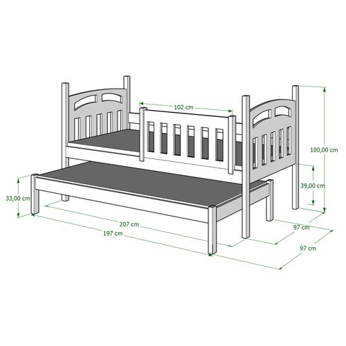Łóżko 2- osobowe Zuzia Duo pod materac 90x190 na Arena.pl