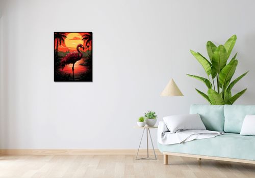 Plakat 50x65cm Flaming nad Wodą na Arena.pl