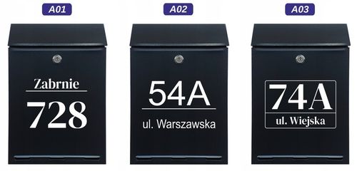 Skrzynka na listy A-4 z Napisem - nadruk UV na Arena.pl