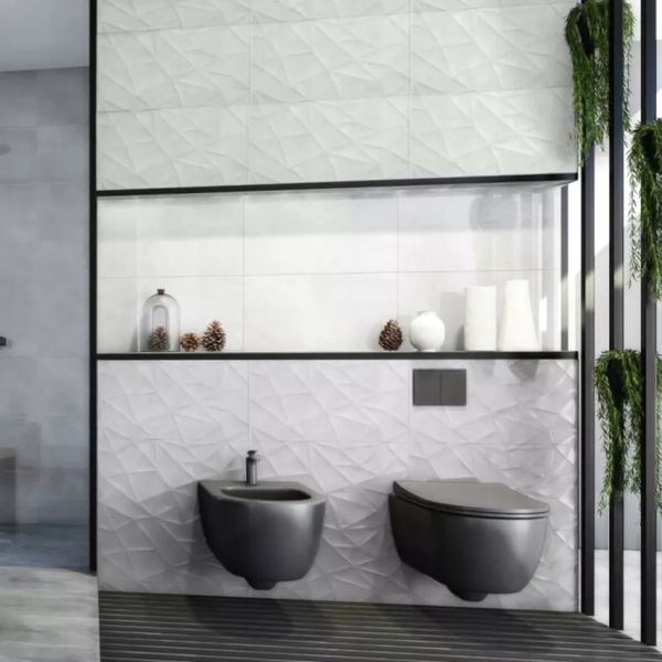 PŁYTKI CERAMICZNE ŚCIENNE ŁAZIENKOWE KUCHENNE SZARY GRES POLER POŁYSK 30x60 zdjęcie 14