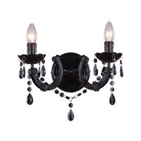 Świecznikowy kinkiet MAGNOLIA RLB94016-2B (black) kryształowy czarny
