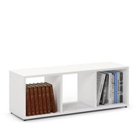 Mały regał komorowy, ETAP, 100x30x35 cm, biel, mat | TYLETEGOTU