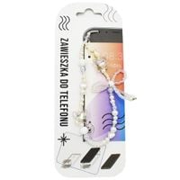 Zawieszka do telefonu - Perłowa z kokardką 006