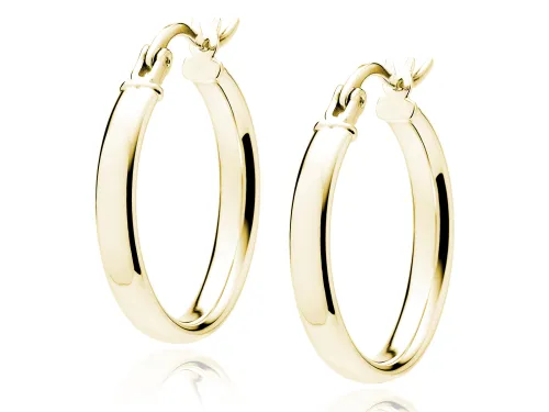 POZŁACANE SREBRNE KOLCZYKI KÓŁKA KÓŁECZKA 1.9CM KREOLE POLEROWANE POŁYSK na Arena.pl