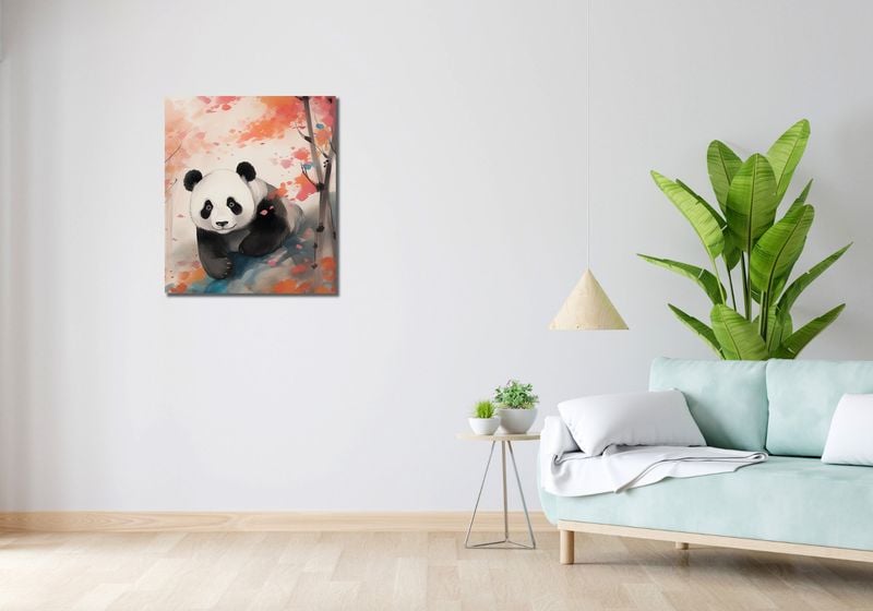 Obraz 60x70cm Panda wśród Klonów zdjęcie 2