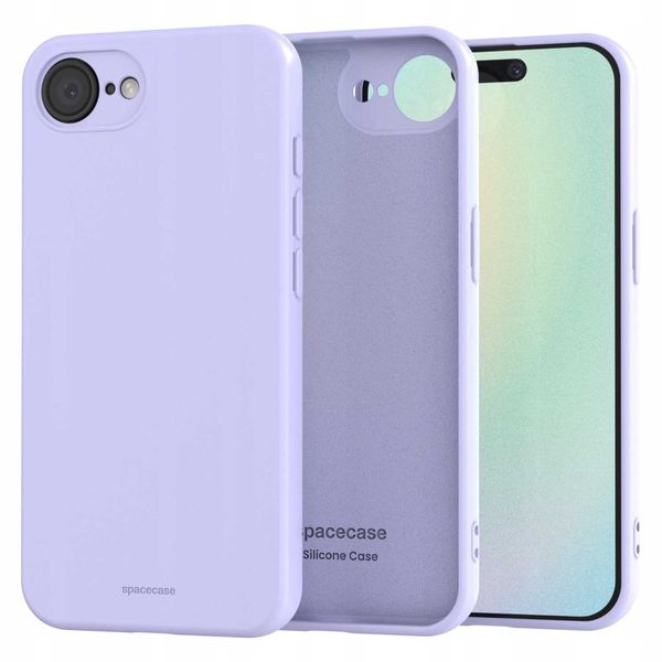 Spacecase Silicone Case 3.0 Iphone 16E Light Purple zdjęcie 4