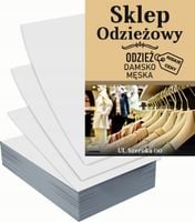 Ulotki A5 reklamowe firmowe 1000 szt projekt w cenie SKLEP ODZIEŻOWY
