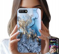 ETUI DO HUAWEI Y6 2018 - MARMUREK MARMURKI DAMSKIE WZORY +SZKŁO