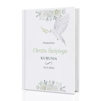 PAMIĄTKA na CHRZEST BIBLIA dla DZIECKA z DEDYKACJĄ GRAWEREM NADRUKIEM