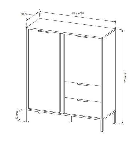 KOMODA Wysoka LARS 2D2S 103 antracyt na Arena.pl