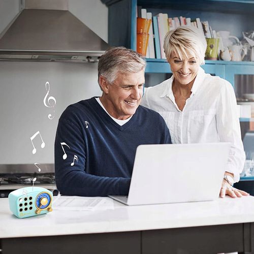 Radio Kuchenne Fm Feegar Retro Blue Przenośne Sieciowe Bluetooth 10H Sd Aux na Arena.pl