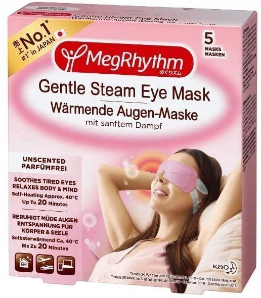 Samonagrzewająca maska na oczy delikatna MEGRHYTHM zdjęcie 1