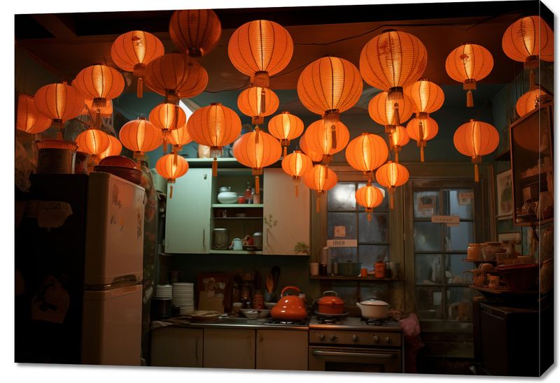 Obraz 100x70cm W Blasku Lampionów zdjęcie 1