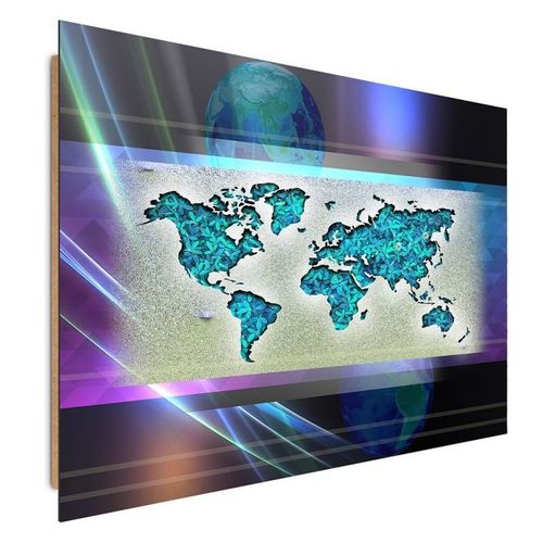 Deco Panel, Mapa świata w kwiatach 50x40 na Arena.pl
