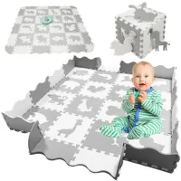 MATA piankowa edukacyjna PUZZLE piankowe KOJEC dla dzieci 150x150 36el XXL