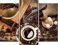 70 90CM OBRAZ 3 ELEM AROMATYCZNA KAWA ŚCIENNY DRUK PŁÓTNO