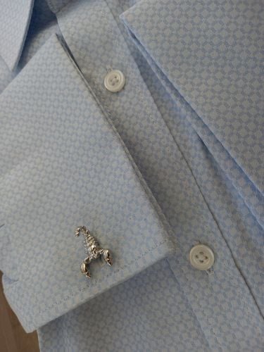 Spinki do mankietów koszuli srebrny Skorpion na Arena.pl