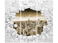 OBRAZ CITY VIEW CEGŁA KAMIENIE WIDOK