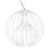 LAMPA wisząca Tori K-3405 biały Kaja metalowa OPRAWA druciany ZWIS kula biała