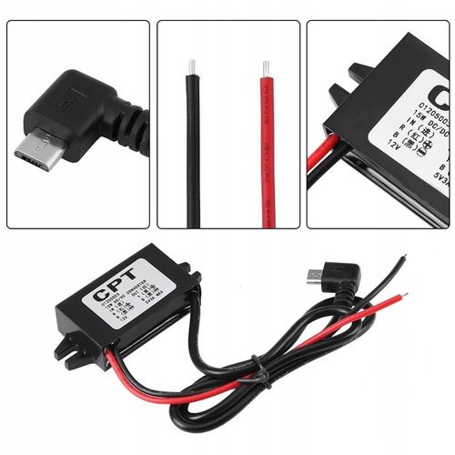 PRZETWORNICA DC - NAPIĘCIA KONWERTER 12V-5V 3A USB DC-DC STEP-DOWN na Arena.pl