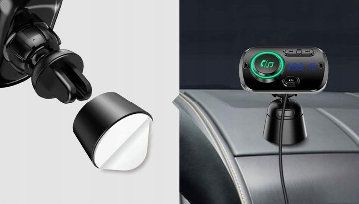 TRANSMITER BLUETOOTH FM SAMOCHODOWY 2X SZYBKA ŁADOWARKA AUX USB-C zdjęcie 4