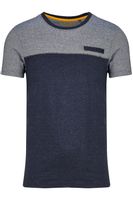 KOSZULKA MĘSKA T-SHIRT NIEBIESKI BAWEŁNA PASKI: L