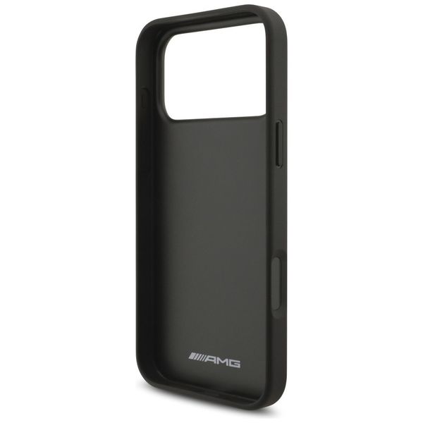 Etui AMG Leather Debossed Lines Logo do iPhone 17 Pro Max czarny zdjęcie 7