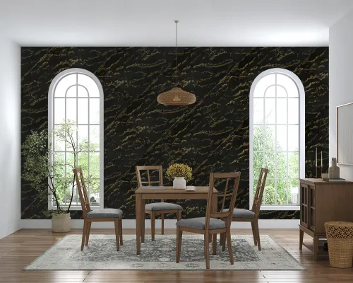 Panele Ścienne Kamień Naturalny beton CZARNY Złoty imit. 3D 0,5m2 GŁAZ C-Z na Arena.pl