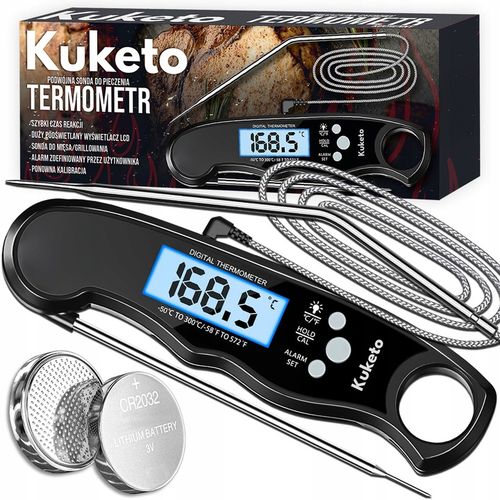TERMOMETR KUCHENNY -50-300°C BEZPRZEWODOWY CYFROWY LCD SONDA DO MIĘS STEKÓW na Arena.pl