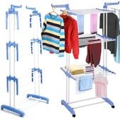 SUSZARKA NA PRANIE STOJĄCA DO UBRAŃ SKŁADANA WIESZAK 3-POZIOMOWA SKŁADANA