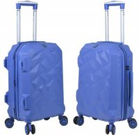 Walizka kabinowa z poszerzeniem SUNBAG - MODEL CRYSTAL kolor niebieski