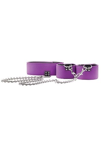 reversible collar and wrist cuffs - purple na Arena.pl