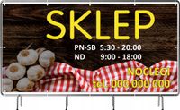 BANER REKLAMOWY 200x100 cm duży wybór różne wzory SKLEP NOCLEGI