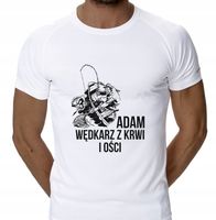 Koszulka z nadrukiem DLA WĘDKARZA na ryby hobby