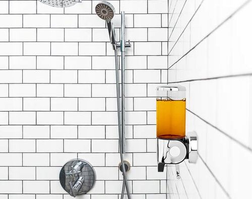 Ręczne dozownik do mydła naścienny Fala 1000 ml chrom na Arena.pl