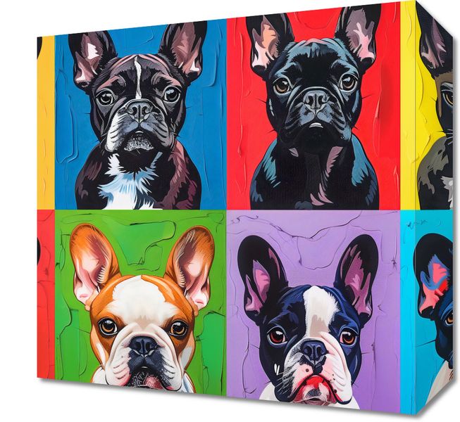 Obraz 30x30cm Buldogi Francuskie zdjęcie 1