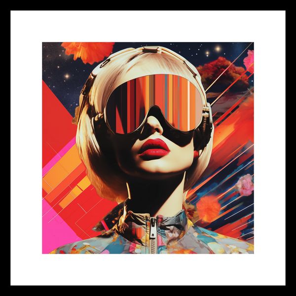 Plakat 20x20cm Retrofuturystyczna Muza zdjęcie 3