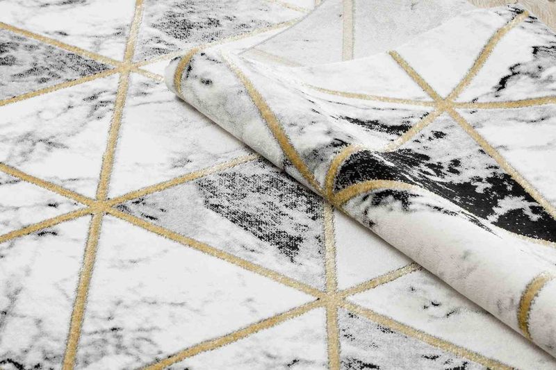 RUG/LU/ESTEMA/MARBLETRIANGLES/BLACK+GOLD/80x150 zdjęcie 8