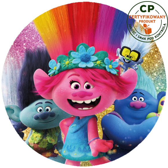 Opłatek na tort Trolls Trole zdjęcie 1