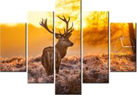 105CM 150CM ZEGAR 5 ELEM JELEŃ DRUK OBRAZ