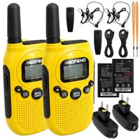 Zestaw 2x krótkofalówka Baofeng BF-T6 z latarką, akumulator 1500mAh, zasięg do 2 km