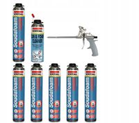 SOUDAL Zestaw pianka SOUDAFOAM CLASSIC 114091 6 szt + płyn GUN /pistolet