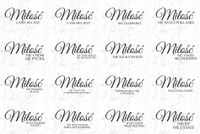 Tabliczki TABLICE ŚLUBNE HYMN O MIŁOŚCI 20x30 cm ślub wesele 16 szt PCV