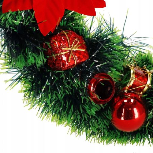 WIENIEC ŚWIĄTECZNY STROIK WIANEK NA DRZWI 35cm DUŻY PIĘKNY DEKORACJA OZDOBA na Arena.pl