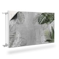 Mata MAGNETYCZNA Na Grzejnik LIŚCIE Tropikalne Monstera Beton 80cm x 60cm