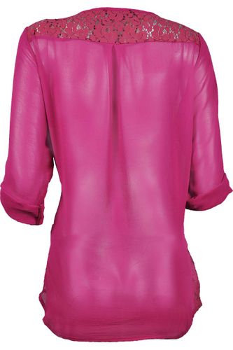 Szyfonowa, amarantowa, bluzka - 40 / L na Arena.pl